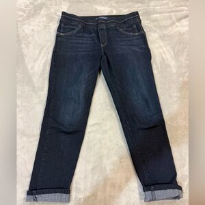 Democracy dark wash crop Jean with stretch waist - size 8